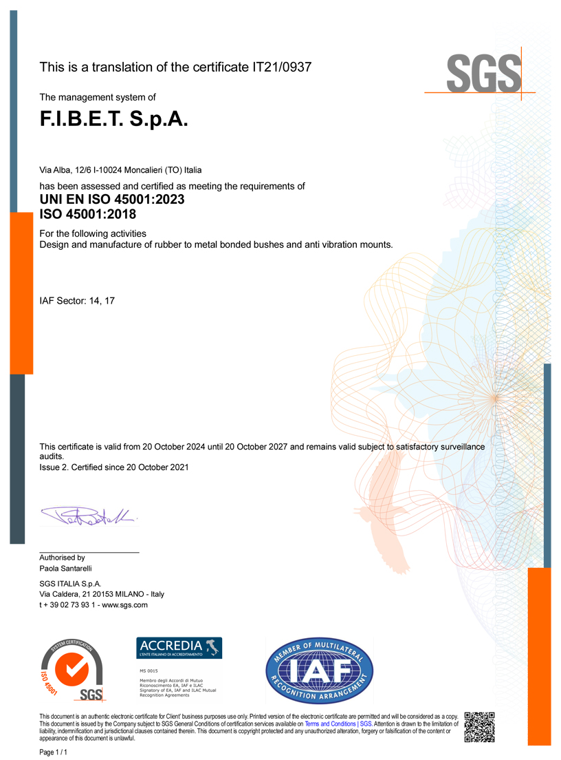 UNI EN ISO 45001:2023